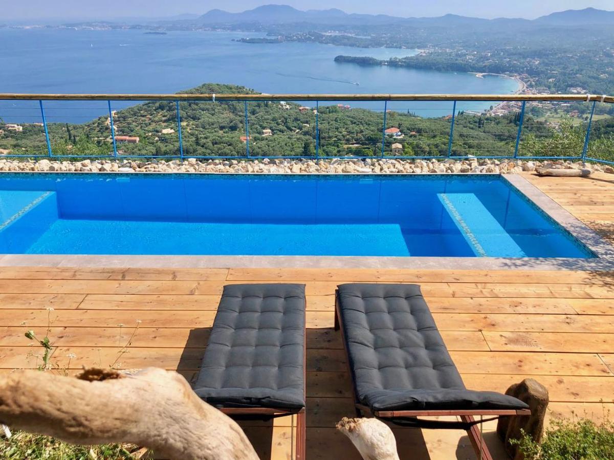 Villa Intaba: Sienna House with Riviera Views and Pool Pyrgi  Exterior photo