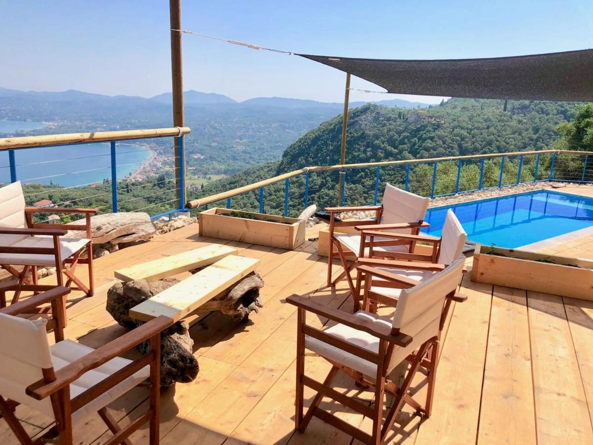 Villa Intaba: Sienna House with Riviera Views and Pool Pyrgi  Exterior photo