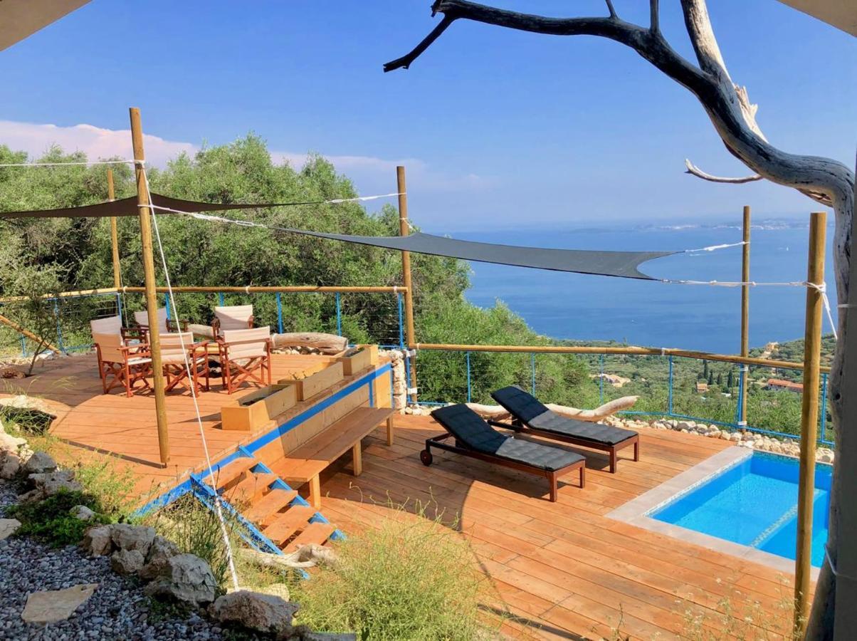 Villa Intaba: Sienna House with Riviera Views and Pool Pyrgi  Exterior photo